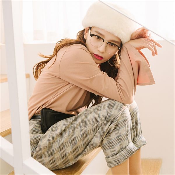 

2019 autumn clothes hollow stand collar long sleeve t-shirt t-shirt female long sleeve female, White