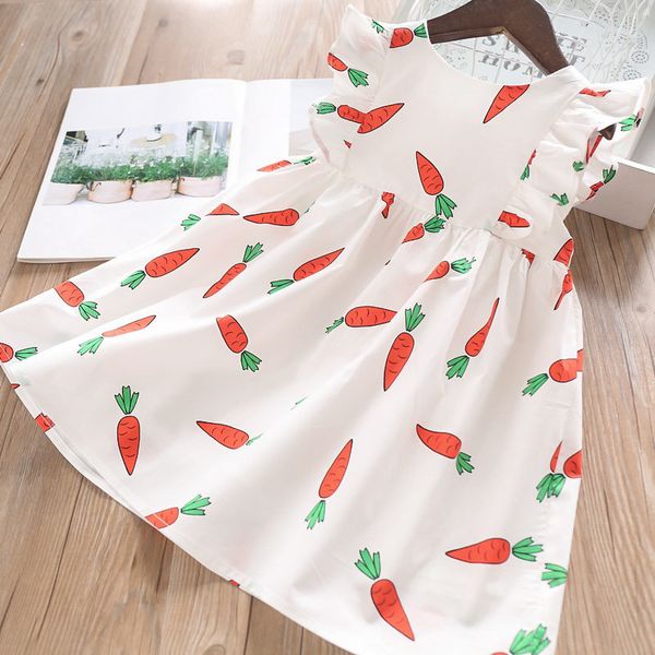 

2020 spring and summer carrot girls dress childrenswear wholesale, Red;yellow