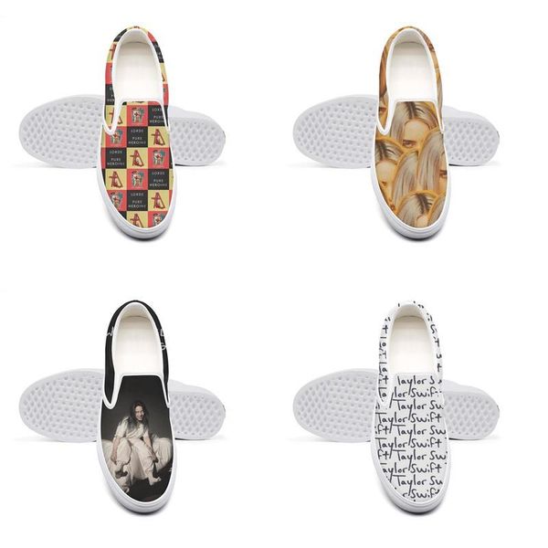 

casual billie eilish lorde canvas, low non-slip shoes,design print pop limited,edition billie eilish when we all fall asleep, Black