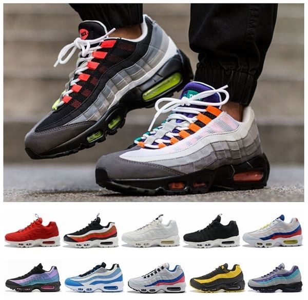 

2019 designer men 95s running shoes og ultra neon what the tt black red triple white aqua ultramarine 95ss mens trainers sports sneakers