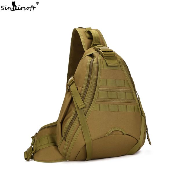 

sinairsoft 14 inches laptactical molle waterproof backpack camping hiking fishing travel shoulder bags with raincover ly0080