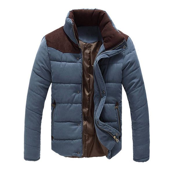 

fashion men cotton jacket autumn winter thick warm casual coat mens solid color windbreaker male zipper outerwear parkas -4xl, Tan;black