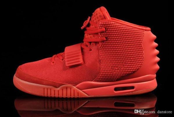

with box 2019 new designer shoes kanye west 2 ii basketball shoes for mens luxury sports shoes red october training sneakers kymall, Black