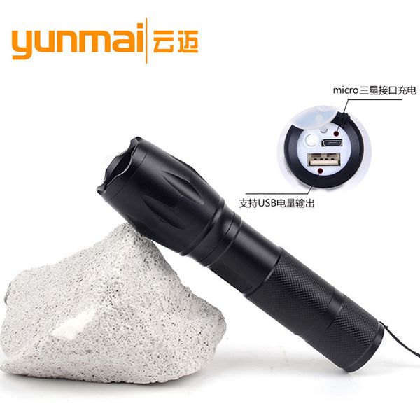

xml t6 light usb charge output flashlight flexible zoom outdoors led lamp