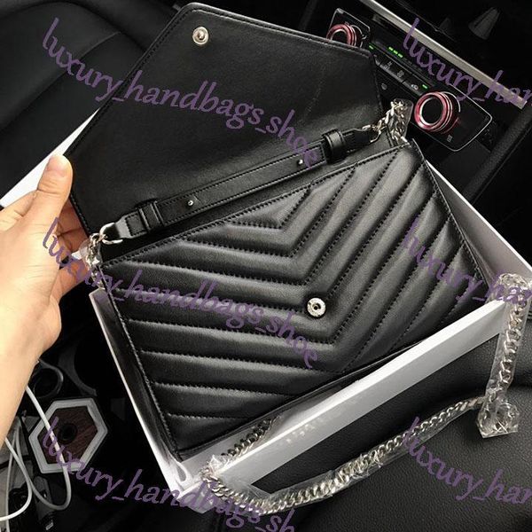 

2019 new diagonal shoulder bags designer sheepskin caviar metal chain gold silver designer handbag genuine leather bag