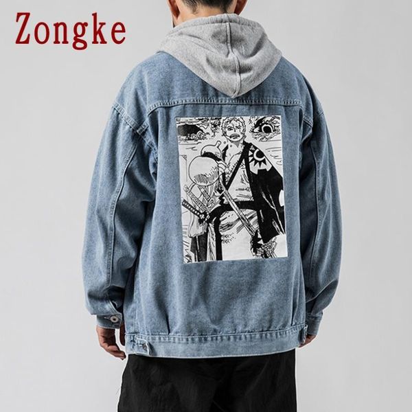 

zongke 2020 новая весна повседневная джинсовая куртка мужчины пальто бренд slim fit one piece бомбер куртки мужчины пальто ветровка мода m-5, Black;brown