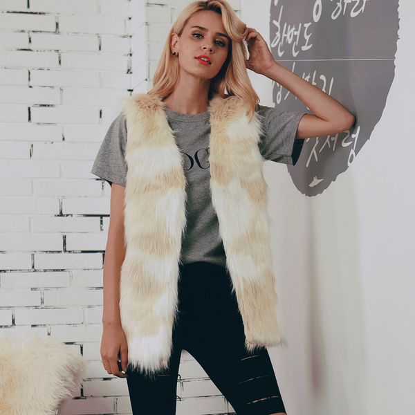 

winter fuax fox collar very good quality soft fur coat winter women luxury faux fox fur furry slim woman fake fur jacket, Black
