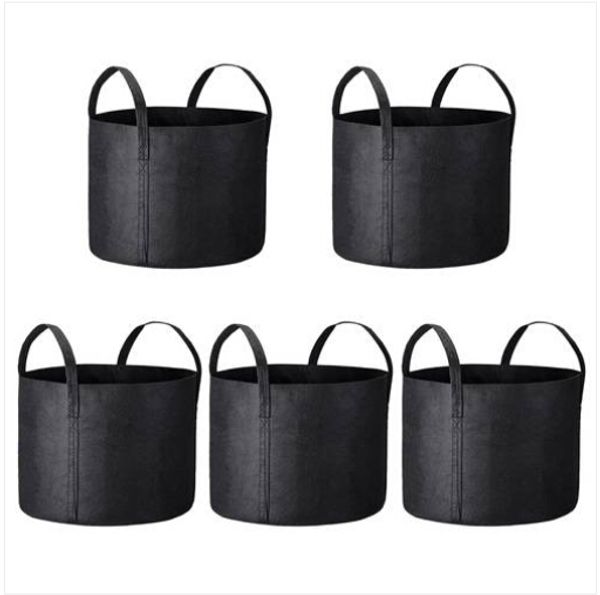 

wholesales 5x grow bags fabric pots root pouch with handles flower vege planting container