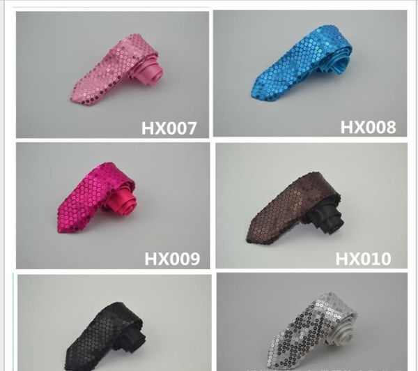 

pure scaled korean necktie with ultra-narrow sequined necktie, Blue;purple