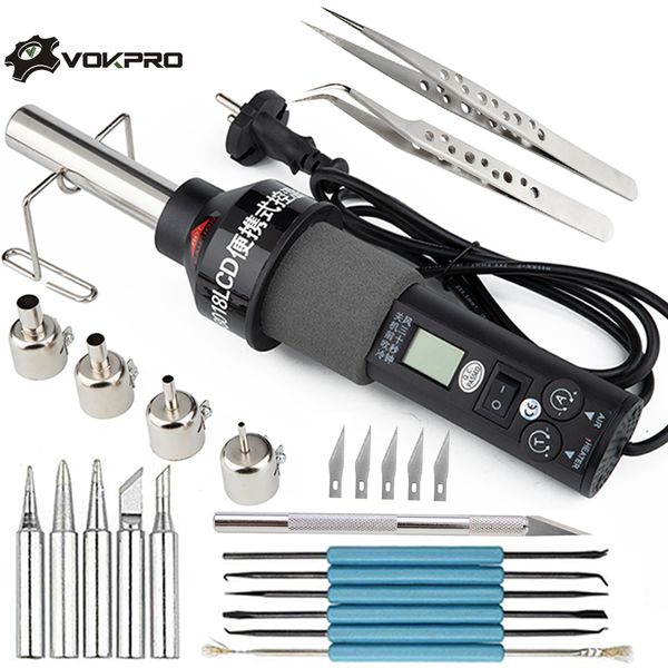 

ac 220v 450w heat guns 450 degree lcd adjustable electronic heat air gun for 8018lcd desoldering soldering station