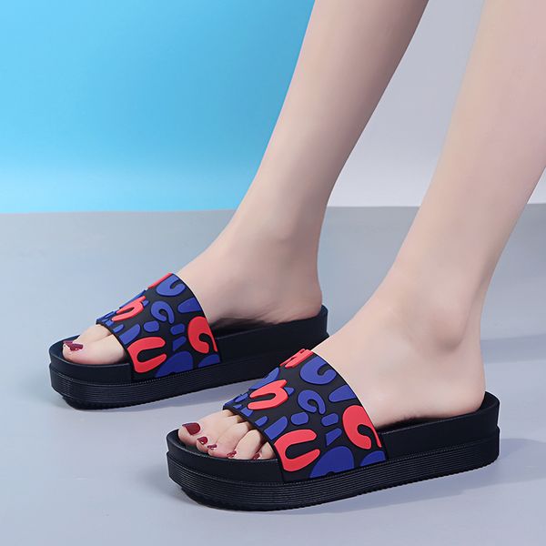 

shoes woman's slippers med slides shale female beach platform fashion 2020 flat sabot soft rome pu bonded leather rubber, Black