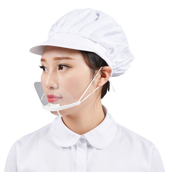 

200pcs plastic transparent sanitary open mask for skin care food truck makeup dental anti-spreading work face protective supports