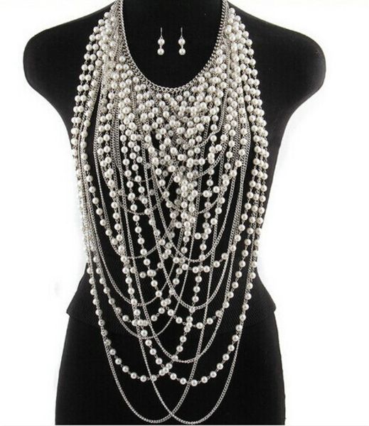 2021 2019 New Multi Layer Hyperbole Tassel Beads Long Necklace Women ...