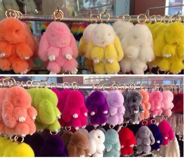 

дизайнер женщины милый кролик мех pom pom брелок женщины брелок кролик игрушка кукла сумка автомобиль брелок сумка шарм брелок ювелирные изд, Silver
