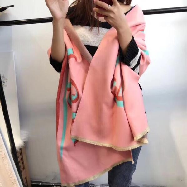 

new luxury cashmere blended autunm winter scarf for women size65*180 scarves women cashmere shawl new brand, Blue;gray