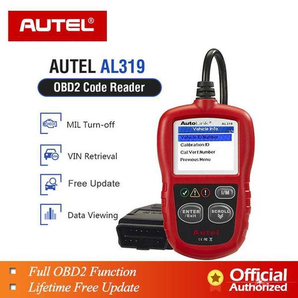 

autel autolink al319 auto code reader диагностический инструмент obd2 сканер autel al319 automotriz чтения и стирания кода pk elm327 ml319