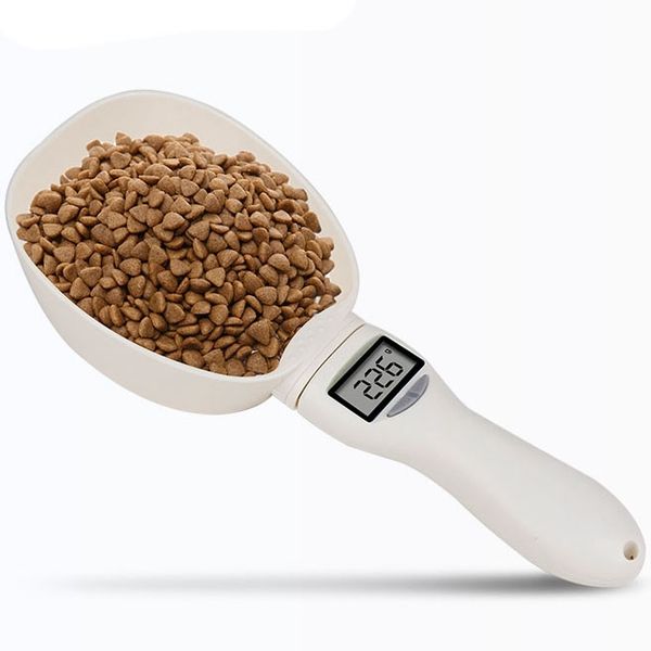 

measuring spoon cup 800g/0.1g pet food water scoop kitchen scale spoon portable removeable with led display dog feeding