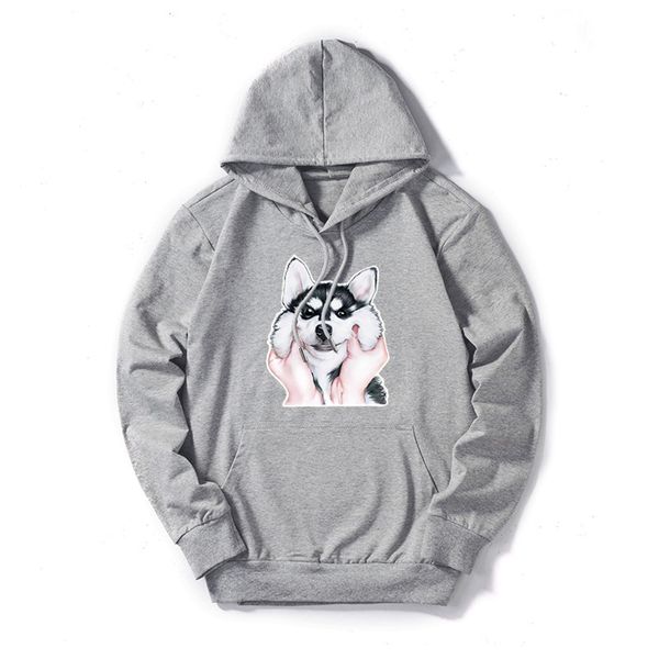 

men designer sweatershirts solid color thin couple hoodies dog print mens women long sleeve luxury clothing for wholesale, Black