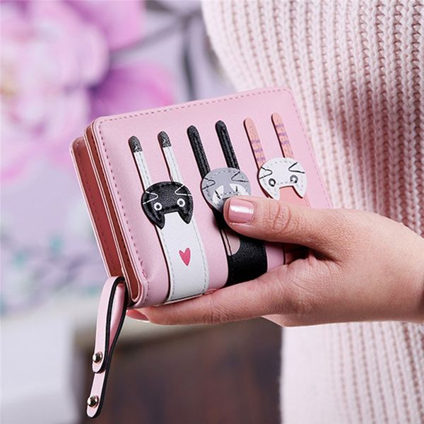 

women wallet simple long wallet tassel coin purse card holders handbag purse women wallet pu leathereasy to carry cute fashion, Red;black