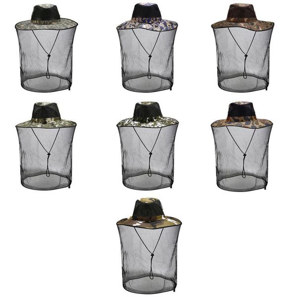 

fishing folding leisure ultraviolet-proof beekeeping anti-mosquito mesh hat mosquito head net hat with hidden mesh hot, Black;white