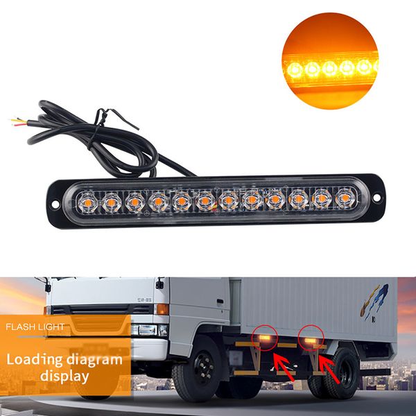

strobe side lights 12led slim side 36w lamps bulbs motorcycles trucks super bright cars pickup parts