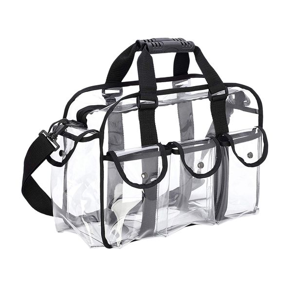 

clear travel makeup bag shoulder strap adjustable for women men, travel, beach