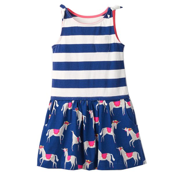 

girls sleeveless dress 2020new summer kids cotton dresses for girls clothes baby dress animal pattern tunic princess party dress, Red;yellow