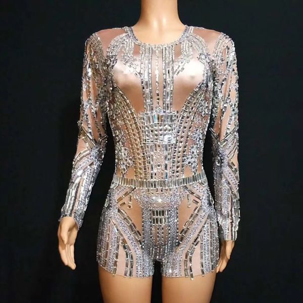 

beyonce 2019 nude bodysuit party outfits nightclub jumpsuit / ceremonial dress singers costume gogo dance wear vdb1010, Black;red