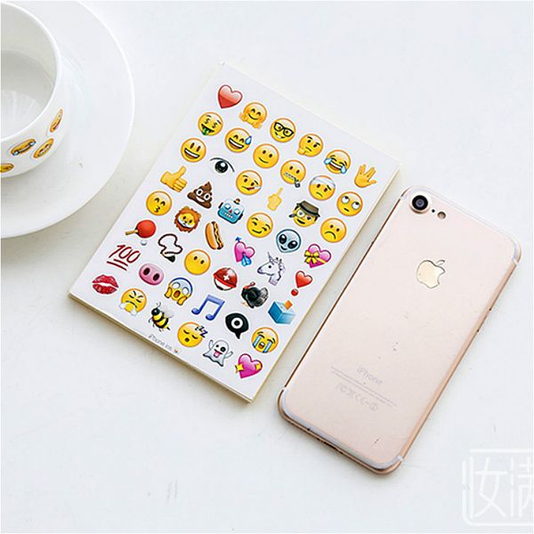 

мультфильм выражение пакет наклейка смайлик emoji наклейки для лица выражение дневник ноутбук декоративные наклейки