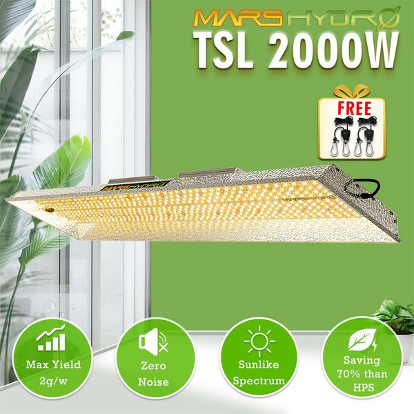 

mars hydro tsl 2000w led grow light full spectrum veg flower indoor plants seed