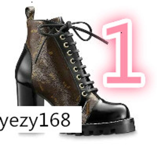 

women star trail ankle boot brand 9cm chunky heels rugged platform sole booties ultra-wearable fashion lady leather bo, Black