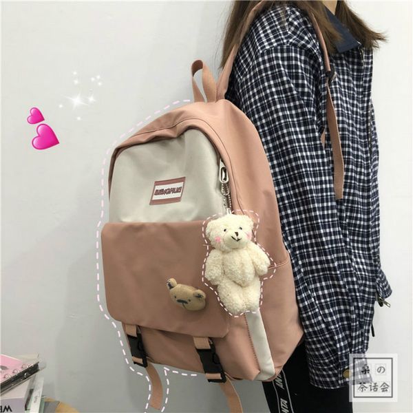 

cute school backpack women 4 colors school bags for teenage girls pink teen bag pack campus back pack female shoulder book bag