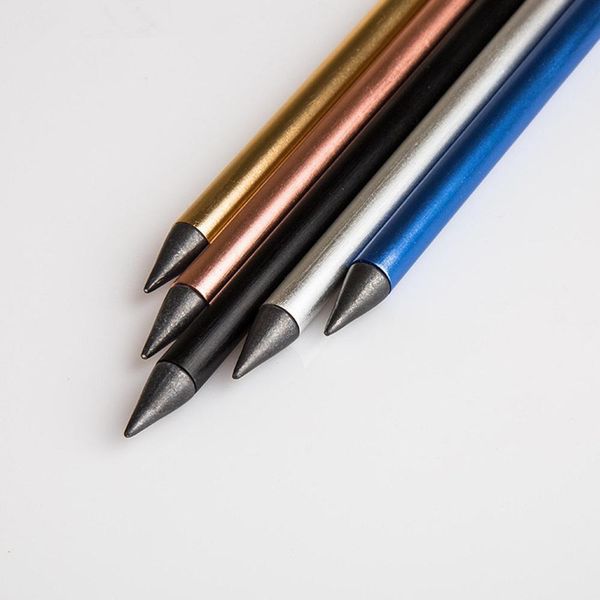 

creative inkless pen metal pen student stationery metal business signature office supplies, Blue;orange