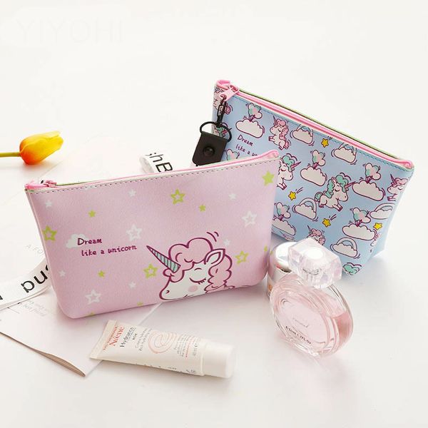 

unicorn make up bags travel transparent cosmetic bag case zipper handbag organizer storage pouch toiletry wash bag