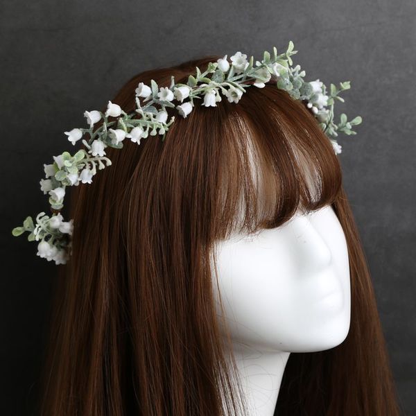 

bridal wreath wedding accessories simulation rattan lily of the valley bride p wearing jewelry wedding party accessories