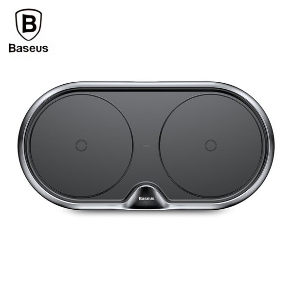 

baseus silicone dual bases wireless charger fast charging pad 10w