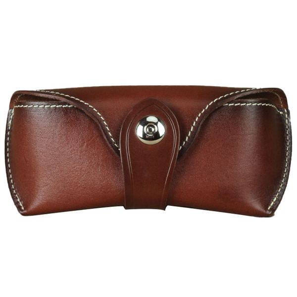 

vintage eyeglasses box leather luxury spectacle glasses bag case eyewear sunglasses holder cover men women, Silver