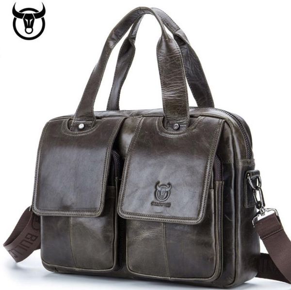 

европейский и американский тренд бизнес мужской кожаный портфель многофункциональный плечо перекинутая мужская сумка головной слой воловьей