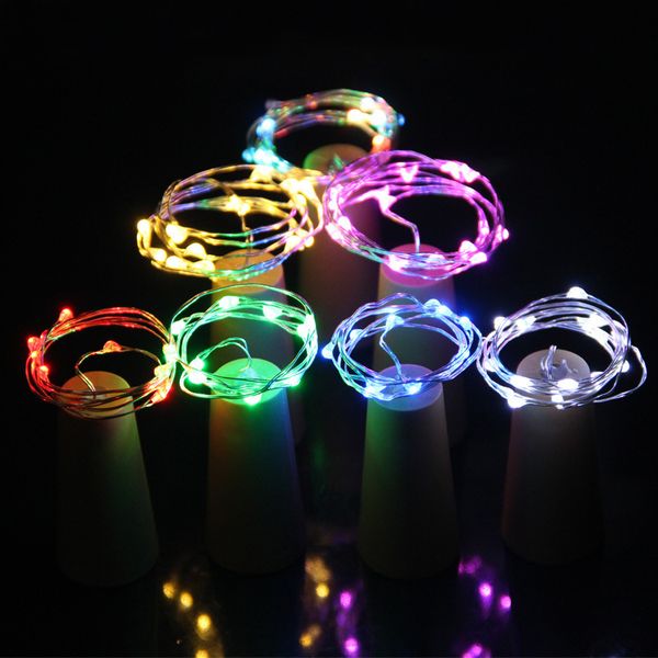 

10 led solar wine bottle ser copper fairy strip wire outdoor party decoration novelty night lamp diy cork shaped wine lamp christmas