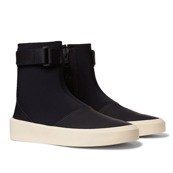 

breathable boot for man stretch fabric casual man shoe fashion male sneaker p15d50, Black