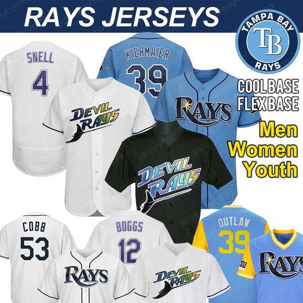

Tampa Bay Custom Rays Jerseys Blake Snell Kevin Kiermaier Mike Zunino Matt Duffy Tommy Pham Mike Sanchez 17 Austin Meadows