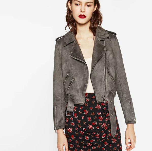 

fashion designer jackets for womens 2020 spring new arrival lapel motorcycle clothing womens streerwear designer wholesale, Black;brown