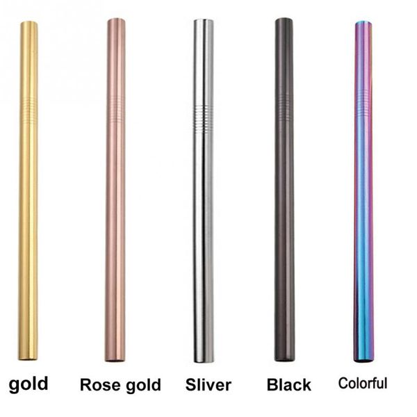 

long reusable stainless steel drinking straws metal large straight straw 10mm/12mm
