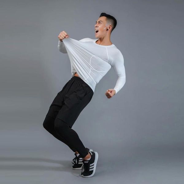 

comprehensive training 3 sets of sportswear fitness pants breathable polyester running suit basketball jogging suit, Black;blue