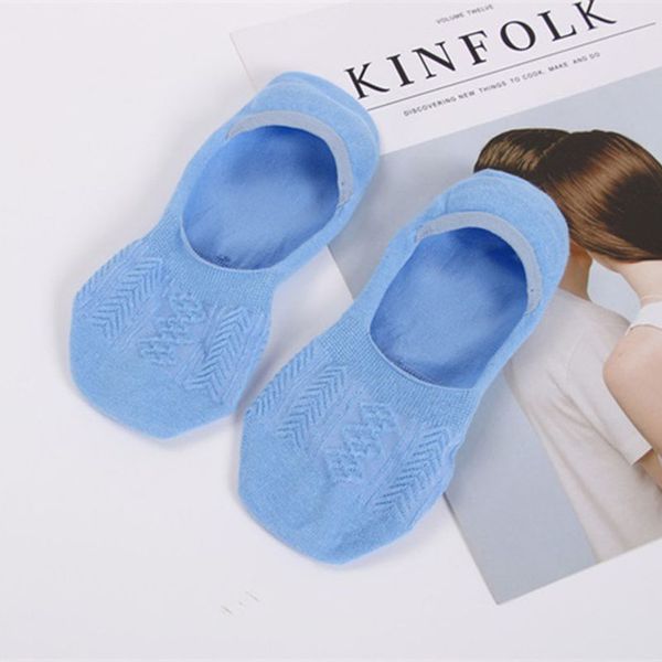 

6 pairs womens invisible socks summer non-slip silicone breathable girls boat sock pure color cute female cotton socks sox meias, Black;white