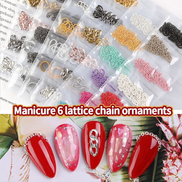 

3d mixed nail art decoration accessories ab color nail rhinestones crystal shiny metal chain beads manicure decorations f688, Silver;gold