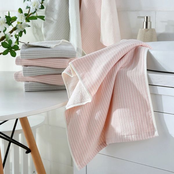

1 pc 2019 100% cotton super absorbent striped gauze cotton face towel fabric