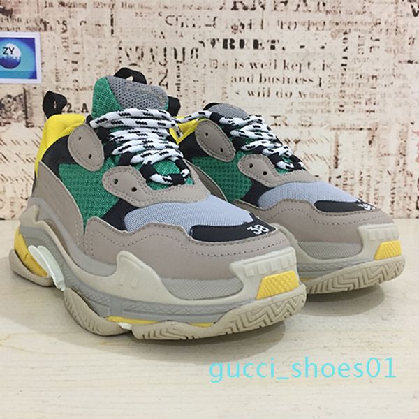 

2019 paris triple-s designer luxury shoes low sneakers triple s men's and women's shoes casual shoes size 36-45 g01, Black