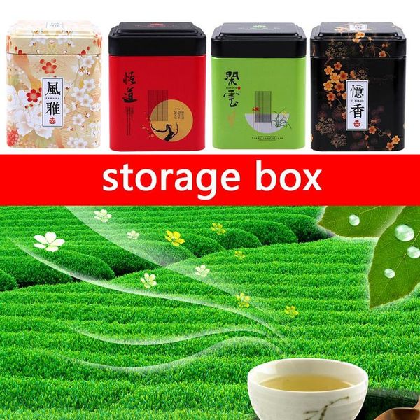 

1pc mini iron box candy tin storage boxes sealed coffee container powder leaves cans o3h9