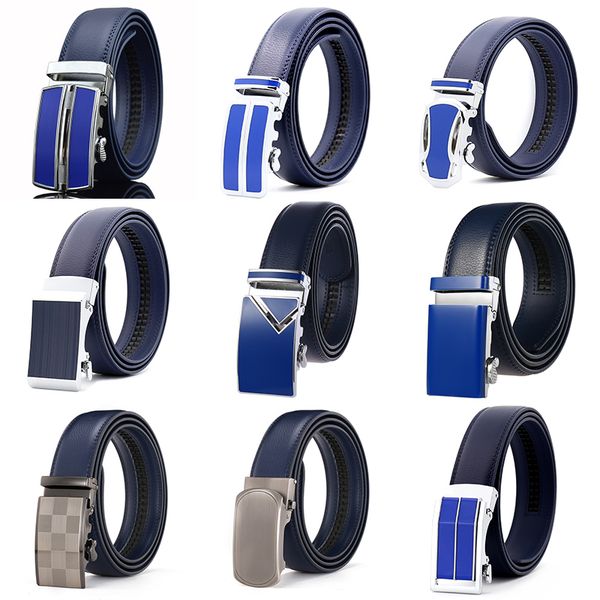 

cetiri 13 style genuine leather belt men belt automatic buckle male fashion jeans chain stretch solid, Black;brown